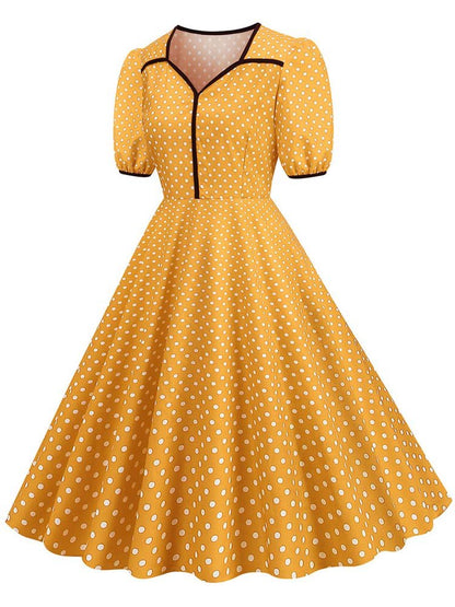 Robe Année 50 Jaune - Louise Vintage