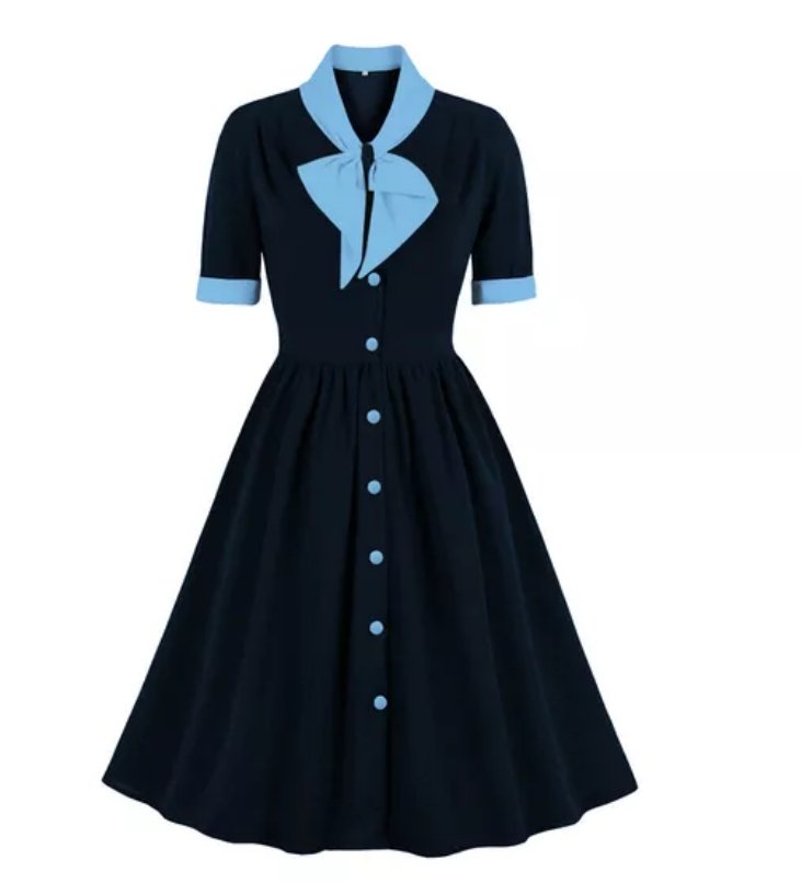 Robe Année 50 mi Genoux - Louise Vintage