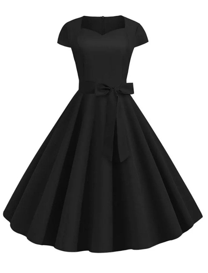 Robe Année 50 Pin Up Black - Louise Vintage