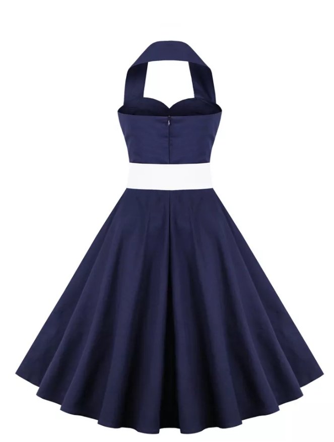 Robe pin up bleu marine sale