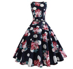 Robe Année 50 Pin Up pas Cher Marine - Louise Vintage