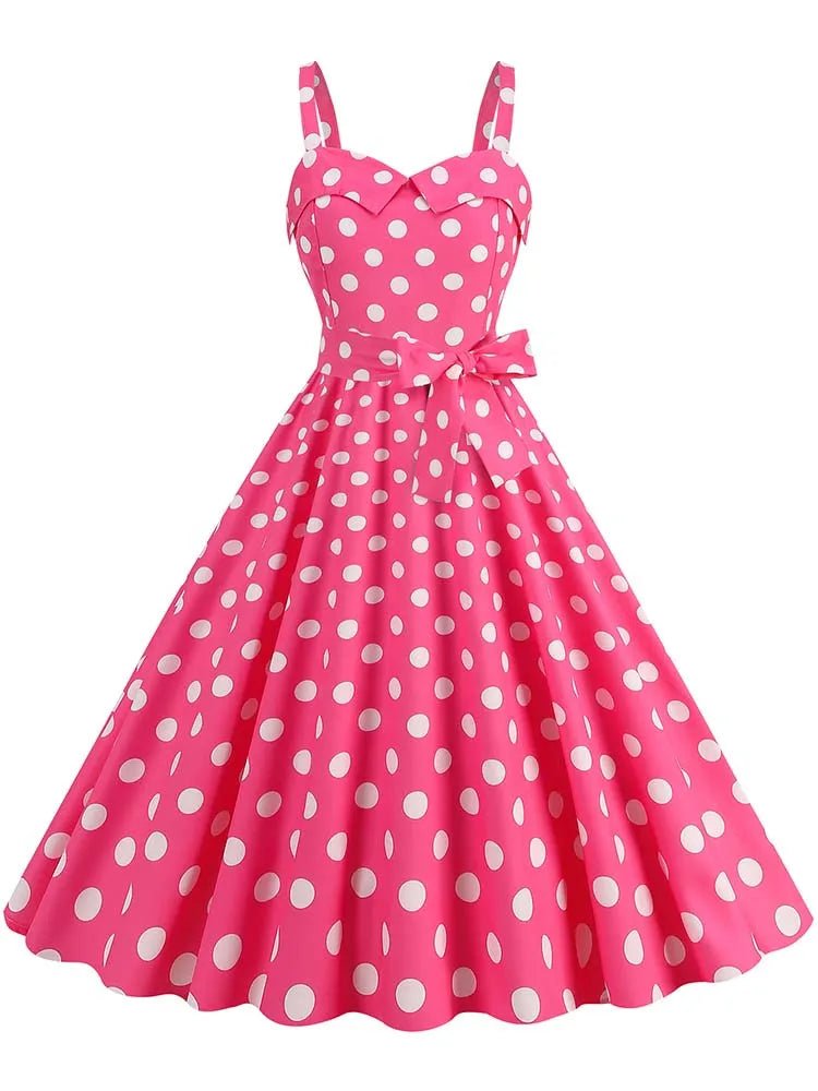 Robe Année 50 Pin Up Rose - Louise Vintage