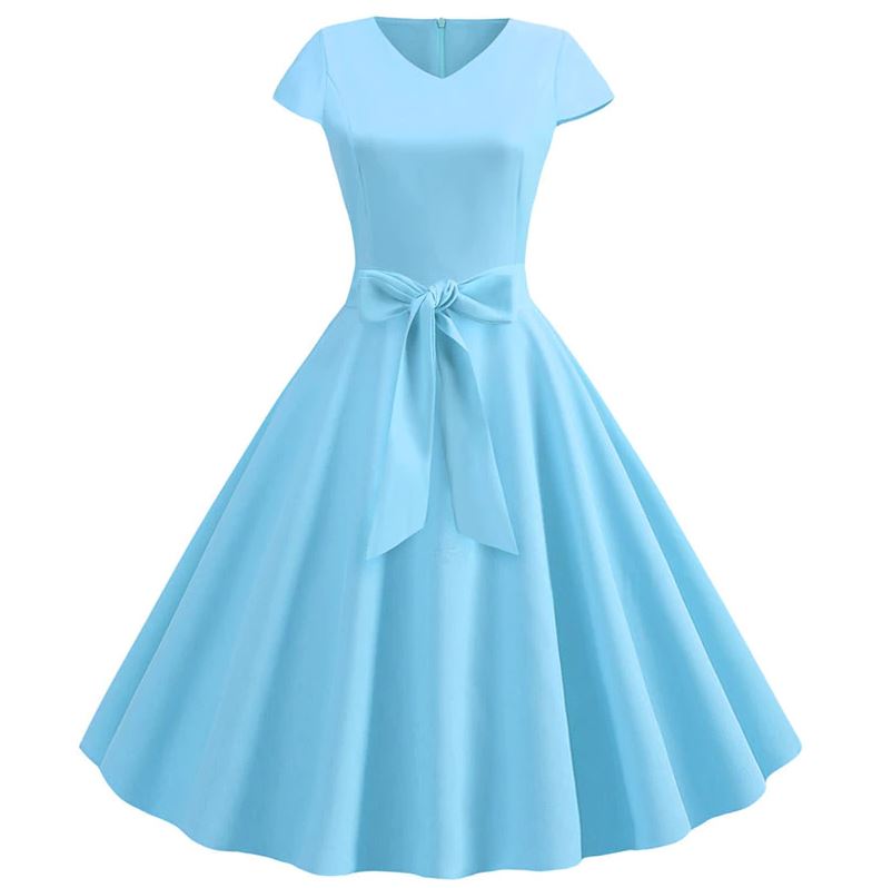 Robe Année 50 pour Mariage Bleu - Louise Vintage
