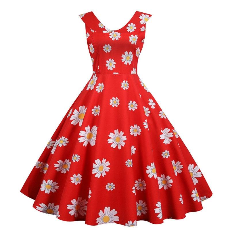 Robe Année 50 Rouge - Louise Vintage