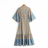 Robe Année 60 70 Bleue - Louise Vintage