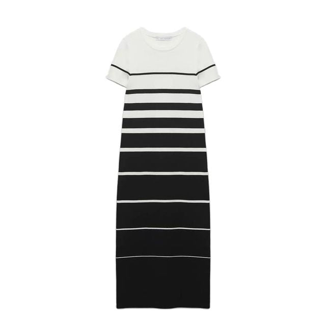 Robe Année 60 70 Noir et Blanc - Louise Vintage