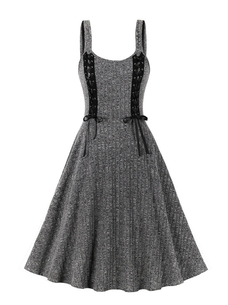 Robe Année 60 Chic Gris - Louise Vintage