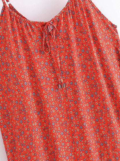 Robe Année 70 Chic Rouge - Louise Vintage