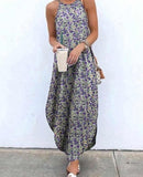 Robe Année 70 Grande Taille Violet - Louise Vintage