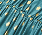 Robe Année 70 Hippie Bleue - Louise Vintage