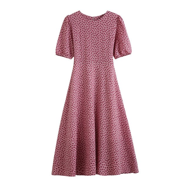 Robe Année 70 Hippie Rose - Louise Vintage