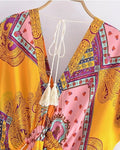 Robe Année 70 Manches Courtes - Louise Vintage