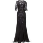 Robe Années 20 Grande Taille Noir - Louise Vintage