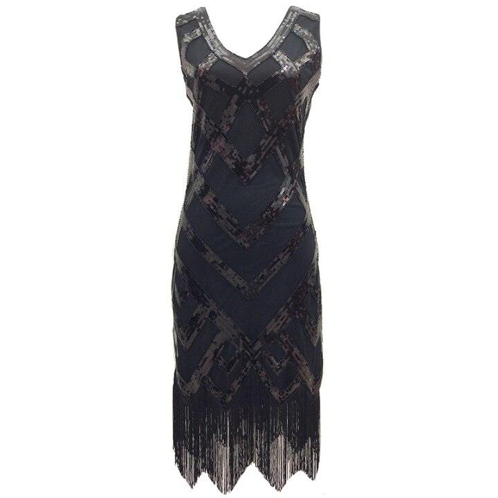 Robe Années 20 Vintage Noir - Louise Vintage