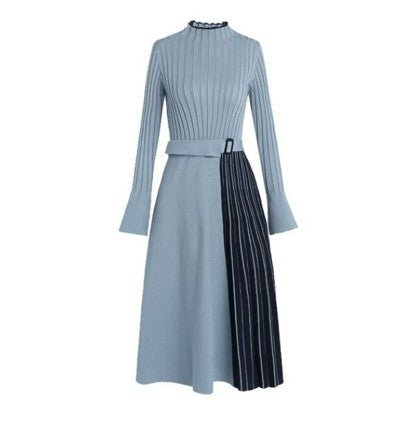 Robe Années 40 Asymétrique Bleu - Louise Vintage