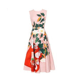 Robe Années 40 Fleurie Rose - Louise Vintage