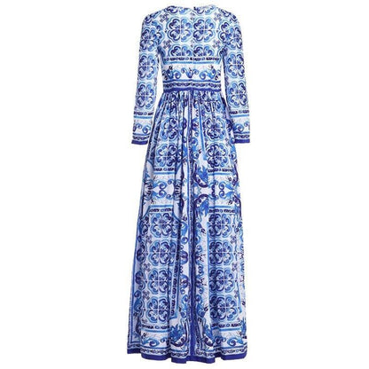Robe Années 40 Grande Taille Bleu - Louise Vintage