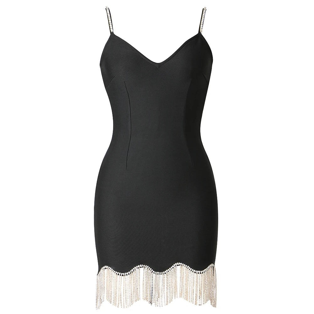 Robe Années 40 Noire Perles - Louise Vintage