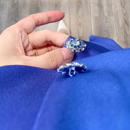 Robe Années 40 Perles Bleu - Louise Vintage