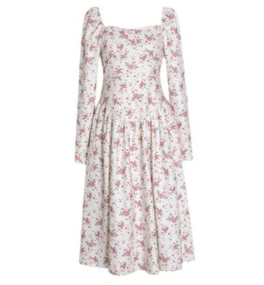 Robe Années 40 Rose Jupe Plissée - Louise Vintage