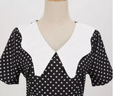 Robe Années 50 60 Noire et Blanche - Louise Vintage