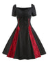 Robe Années 50 60 Rouge et Noire - Louise Vintage