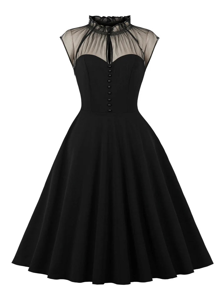 Robe Années 50 Chic Noir - Louise Vintage