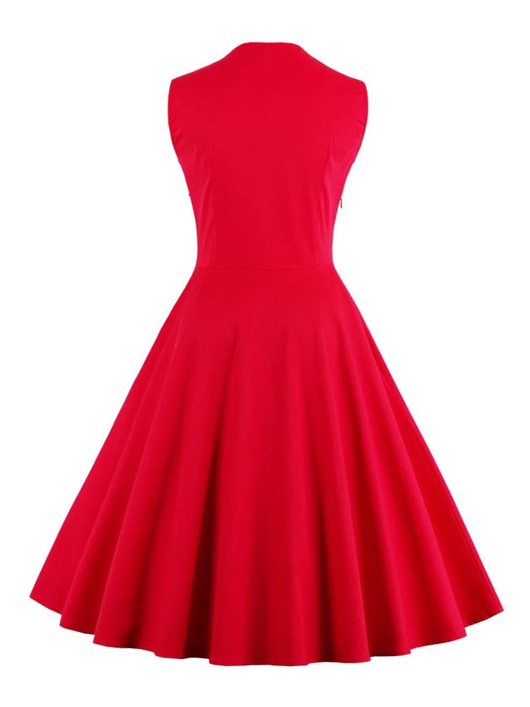 Robe Années 50 Glamour Rouge - Louise Vintage
