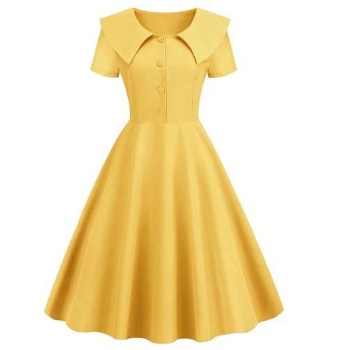 Robe Années 50 Jaune - Louise Vintage