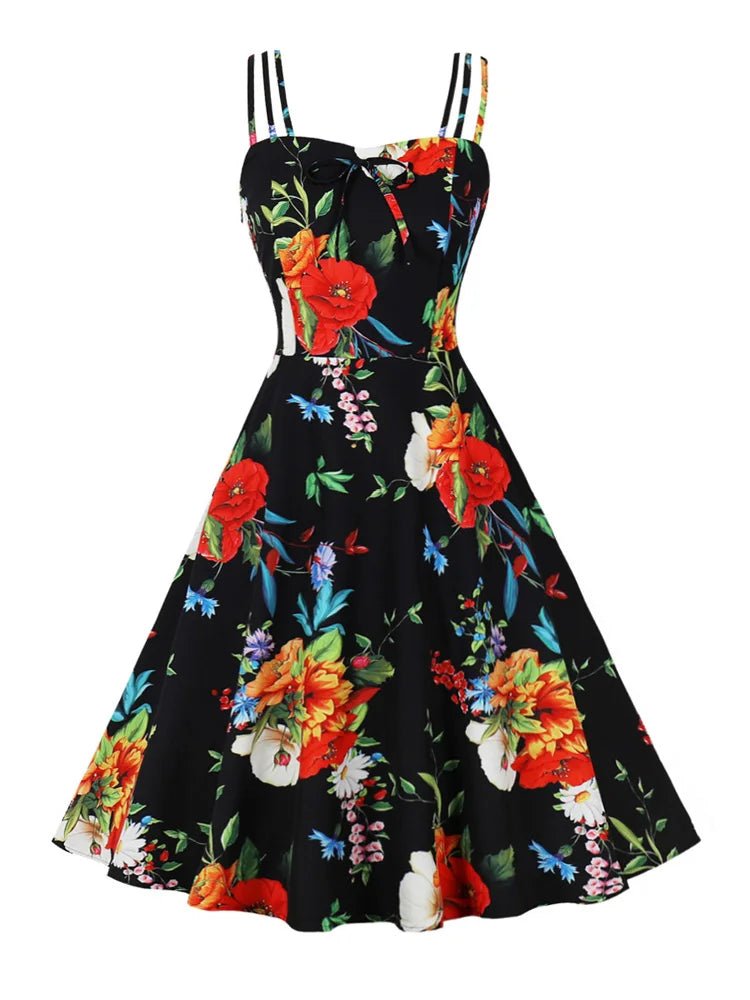 Robe Années 50 Motif Floral - Louise Vintage