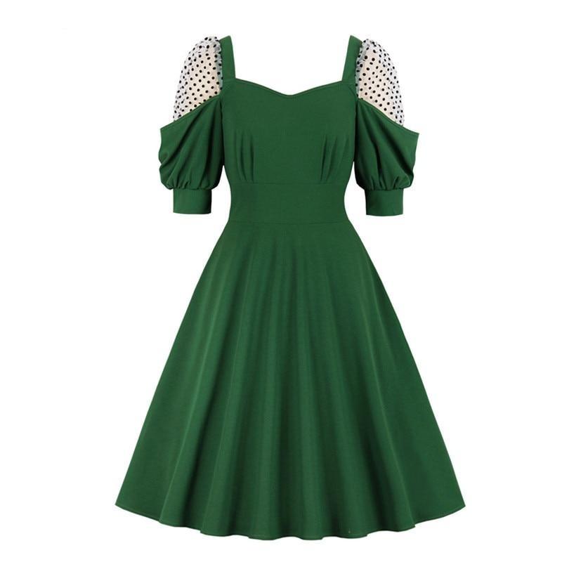 Robe Années 50 Verte Femme - Louise Vintage