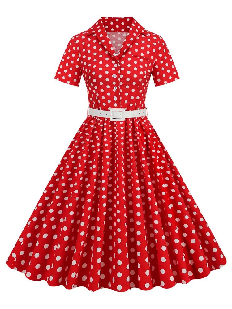 Robe Années 60 Rouge - Louise Vintage