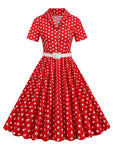 Robe Années 60 Rouge - Louise Vintage