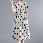 Robe Années 70 Pois - Louise Vintage