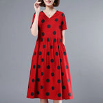 Robe Années 70 Rouge - Louise Vintage
