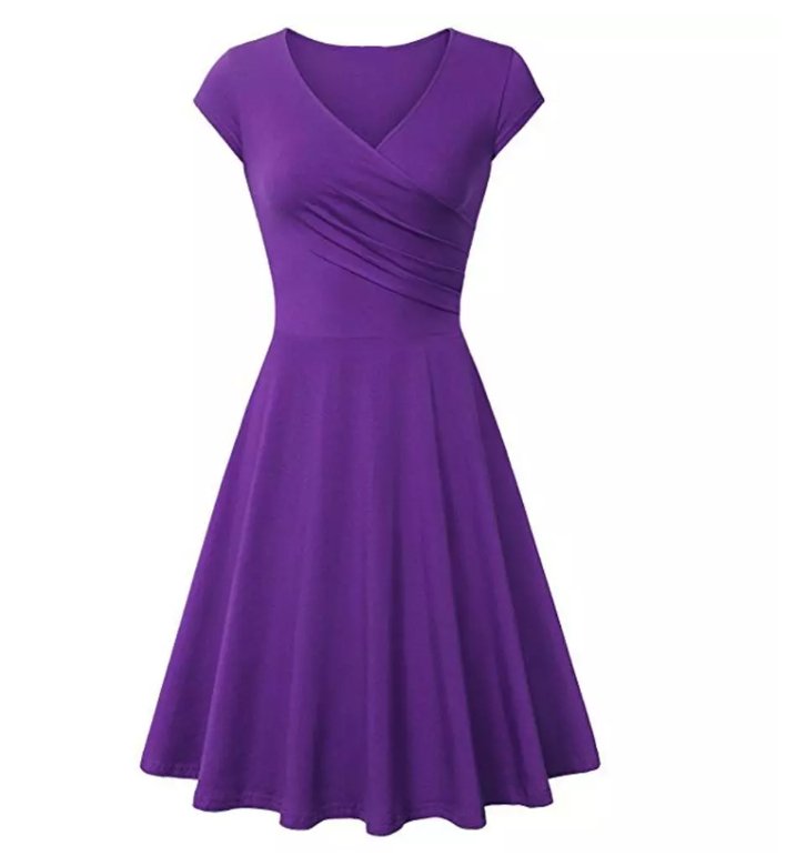 Robe Aubergine Années 50 - Louise Vintage
