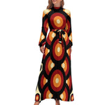 Robe Bicolore Orange et Noire Année 70 - Louise Vintage