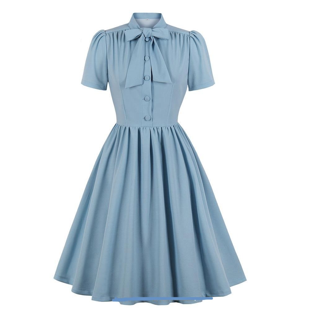 Robe Bleu Année 50 - Louise Vintage