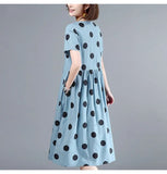 Robe Bleu Année 70 - Louise Vintage