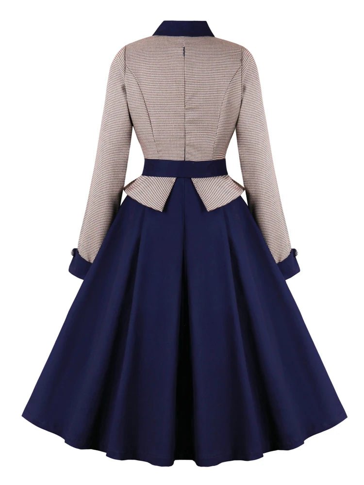 Robe Bleu Marine Année 50 - Louise Vintage