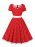 Robe Bustier Année 60 Rouge - Louise Vintage