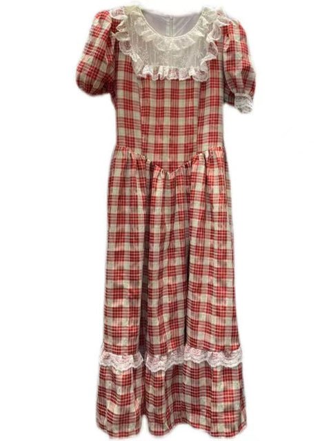 Robe Carreaux Rouge Vintage 40s - Louise Vintage