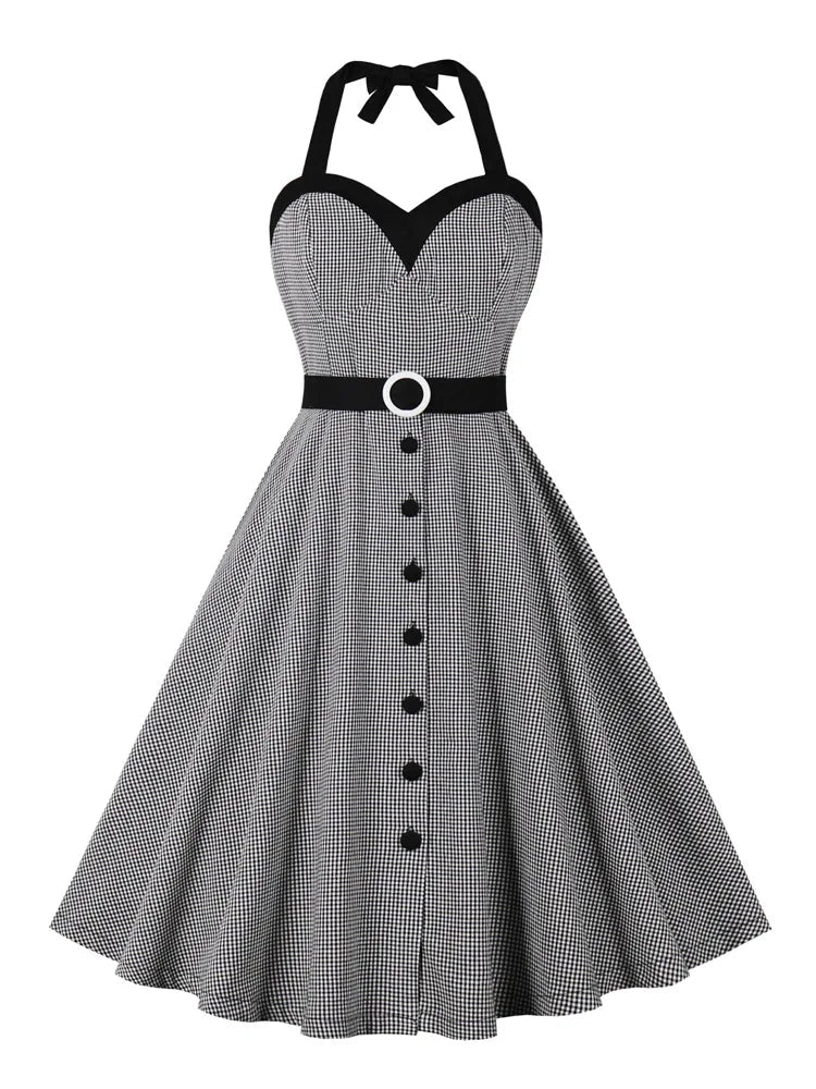 Robe Carreaux Vichy Année 60 - Louise Vintage