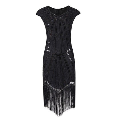 Robe Charleston Années 20 Noir Louise Vintage