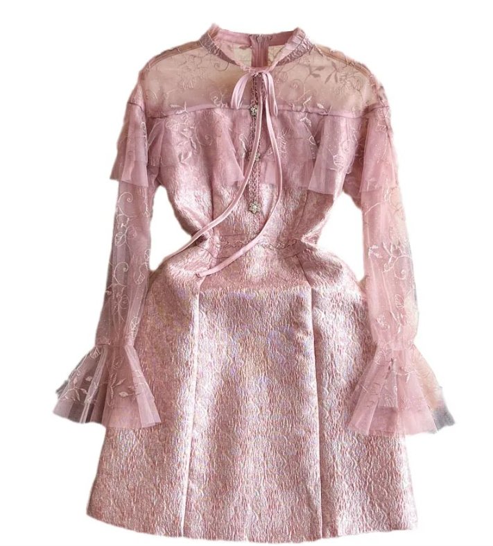 Robe Courte Vintage Fleurie Rose - Louise Vintage