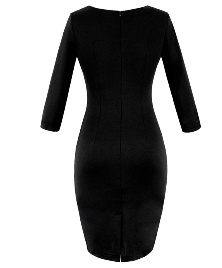 Robe Crayon Année 60 Noir Louise Vintage