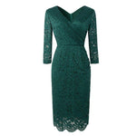 Robe Crayon Vintage Année 50 Vert - Louise Vintage