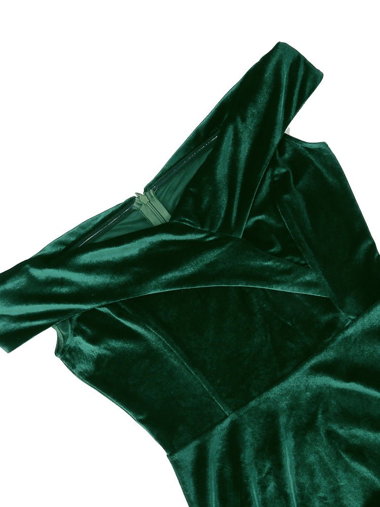 Robe de Cérémonie Année 50 Verte - Louise Vintage