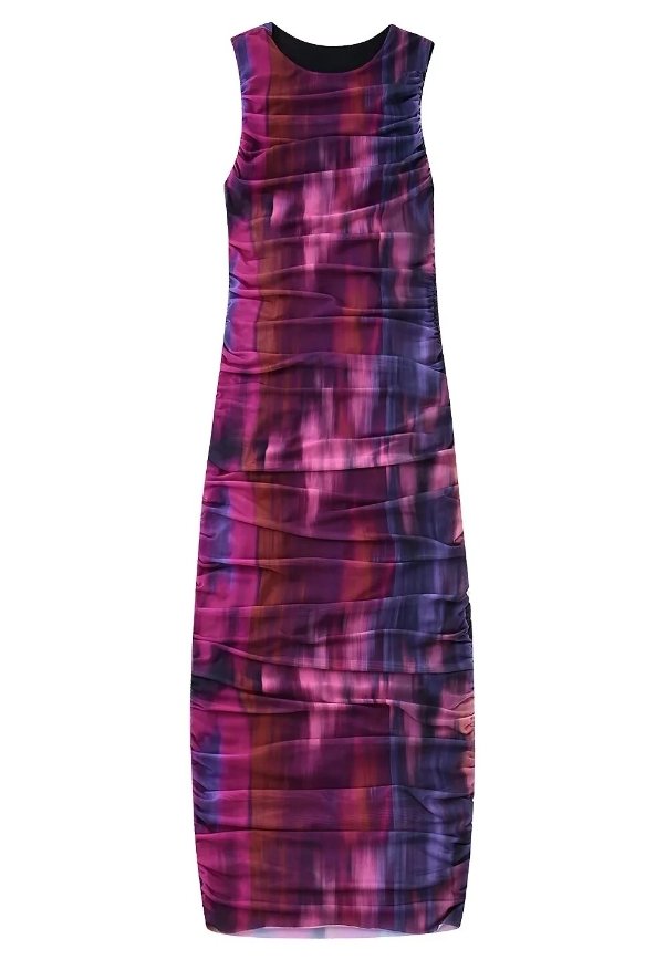 Robe de Soirée Année 70 Colorée - Louise Vintage