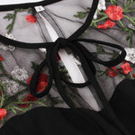 Robe De Soirée Années 50 Fleurs Bordées - Louise Vintage